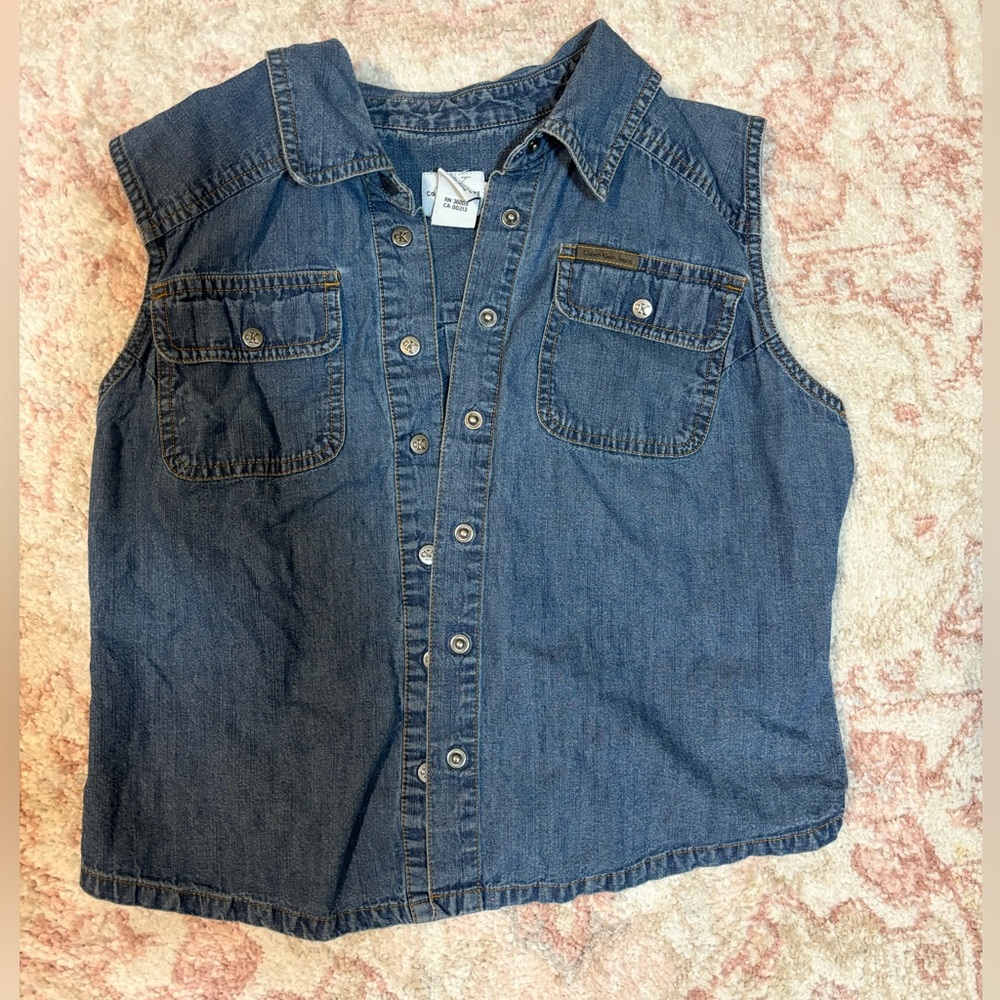 Calvin Klein denim vest women’s size L